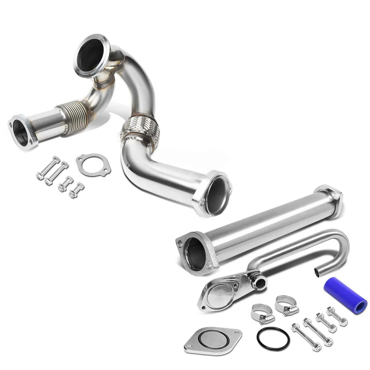 2003-2007 Ford 6.0L F250 F350 F450 F550 Super Duty Diesel EGR Eliminar kit con FedEx Express UP/Y Pipe
