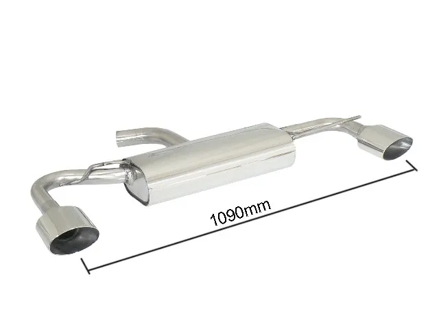 RAGAZZON SILENCIOSO TRASERO DOBLE EN ACERO INOX CON SALIDAS OVALADAS 135X90 MM – AÑADIDO TRASERO MODELO R VOLKSWAGEN SCIROCCO(13)