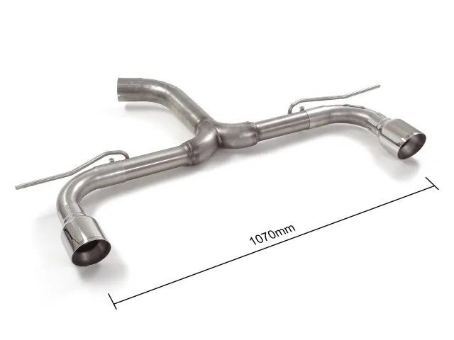 RAGAZZON TRAMO TRASERO GRUPO N DOBLE EN ACERO INOX CON SALIDAS REDONDAS 102 MM SPORT LINE VOLKSWAGEN GOLF MK7.5