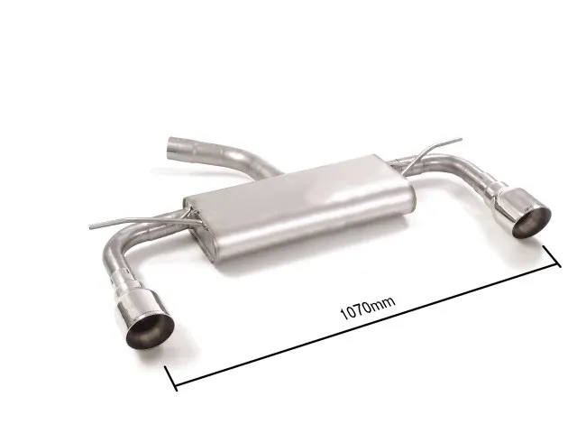 RAGAZZON SILENCIOSO TRASERO DOBLE EN ACERO INOX CON SALIDAS REDONDAS 102 MM SPORT LINE   VOLKSWAGEN GOLF MK7.5