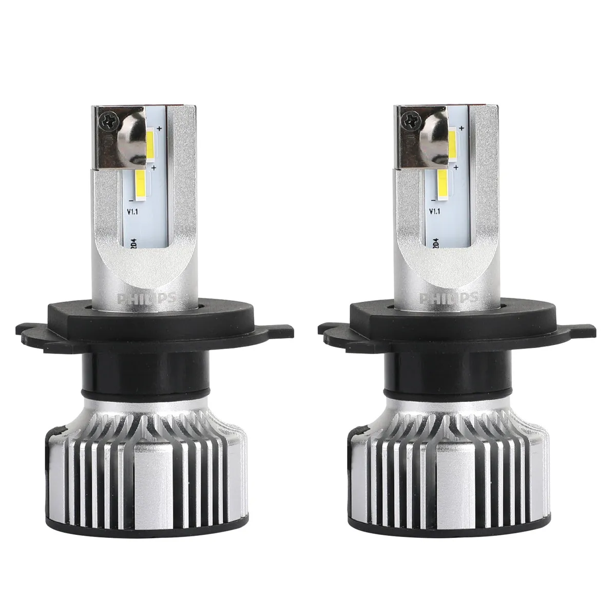 2 uds Philips H4 Led Ultinon Essential bombillas de faros blancos para coche 6500K 21W