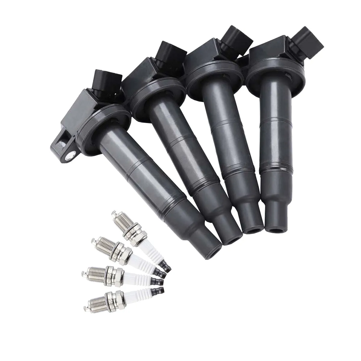 2008 Toyota Matrix L4 1.8L 4pcs Bobina de encendido+bujía UF333 UF494 C1330 90919-02244