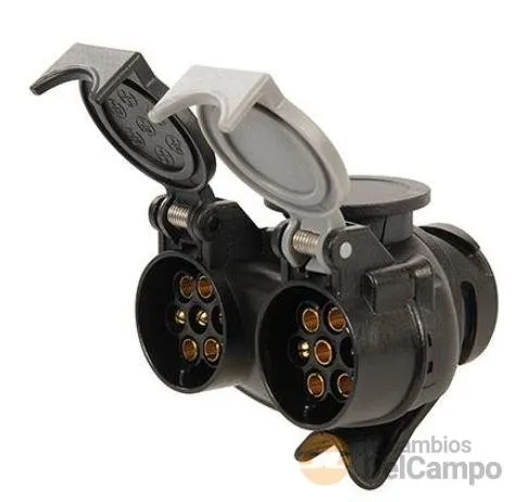 Adaptador de enchufe doble de 7 pines tipo *n* reducción a 13 pines tipo *s*, 12v.