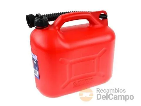 @ bidon de plástico 10 l. para hidrocarburos, rojo. conforme si 1982/630
