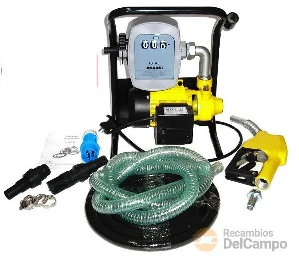 @ bomba de trasvase de aceite electrica 230v./600w.con pistola automática mini+ contador de litros+mangueras y racores