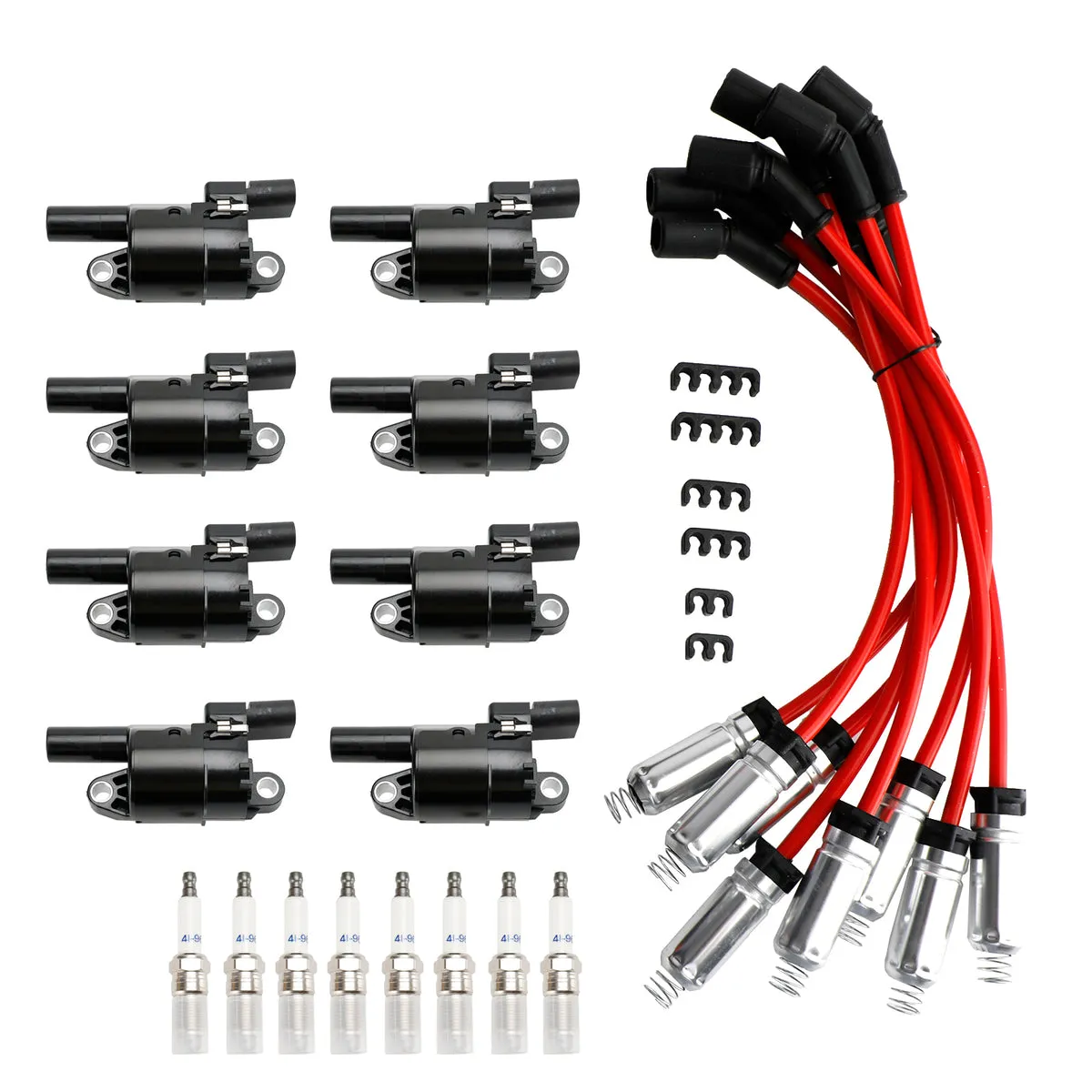 07-12 Chevy Suburban 1500 2500 8x Bobina de encendido+bujía+cable UF414 CUF414 12573190 GN10165