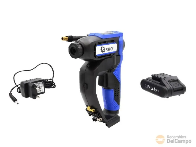 @ compresor de inflado inalambrico de bateria recargable 12 v. - 150 psi - *geko