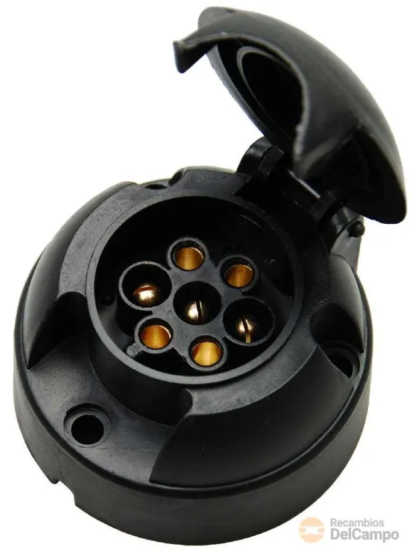 Enchufe 7 contactos para remolque (3 machos+4 hembras),12v. kraftmann
