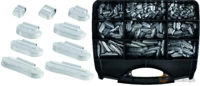 @ estuche 320 contrapesas de zinc de llanta de automóvil (100 x 5gr.+100 x 10gr.+20 x 15gr.+20 x 20gr.+20 x 25gr.+20 x 30gr. +20 x 35gr. +10 x 40gr.+10 x 45gr.)