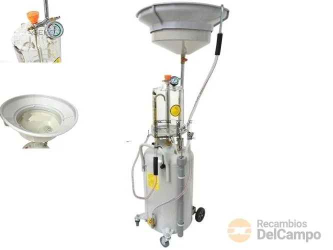 @ extractora de aceite profesional por gravedad y aspiración neumática, 80 l. con bandeja antisalpicaduras