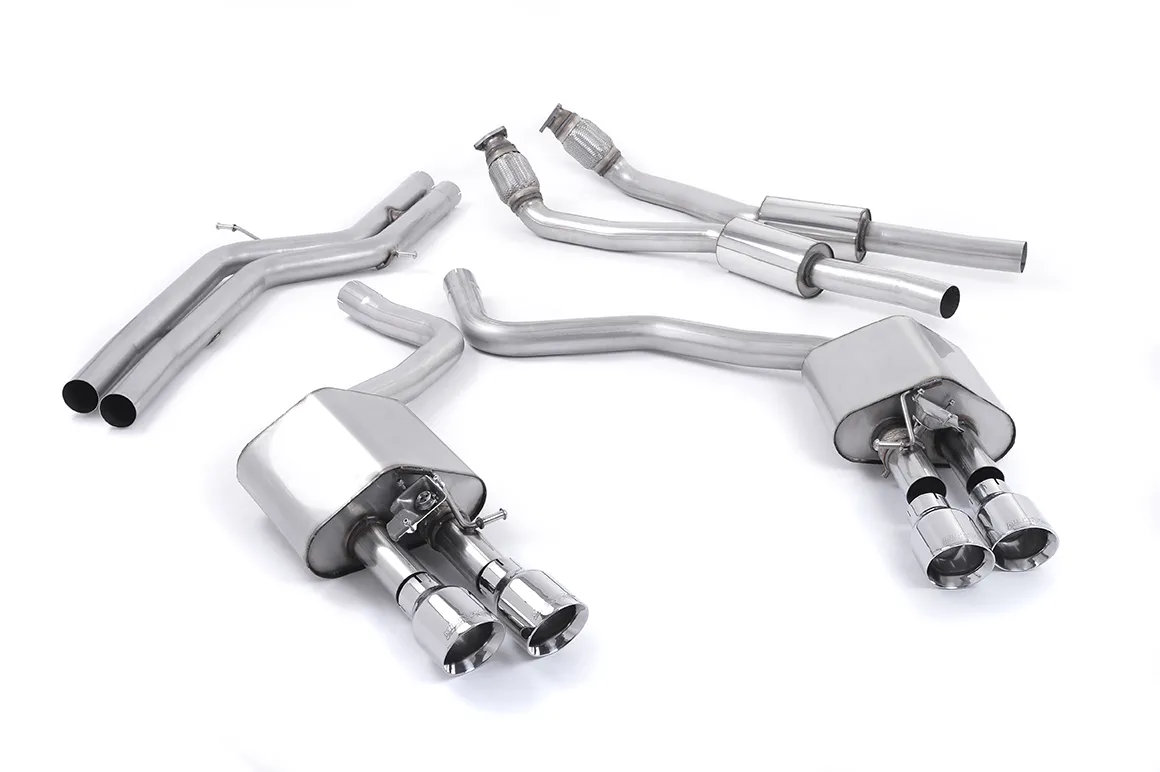 Milltek Cat-back Non-resonated (louder) with Polished tips SSXAU443 – Audi S6 4.0 TFSI C7 quattro