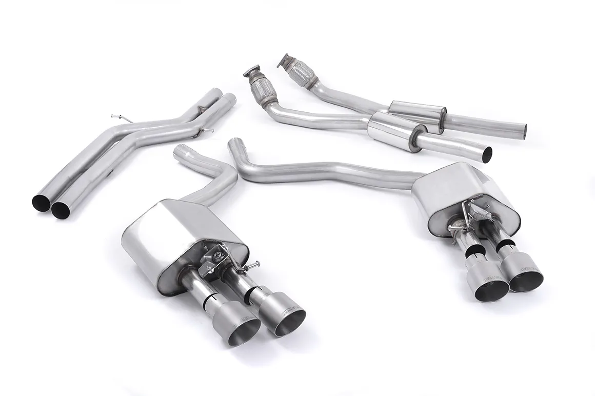 Milltek Cat-back Non-resonated (louder) with Titanium tips SSXAU445 – Audi S6 4.0 TFSI C7 quattro