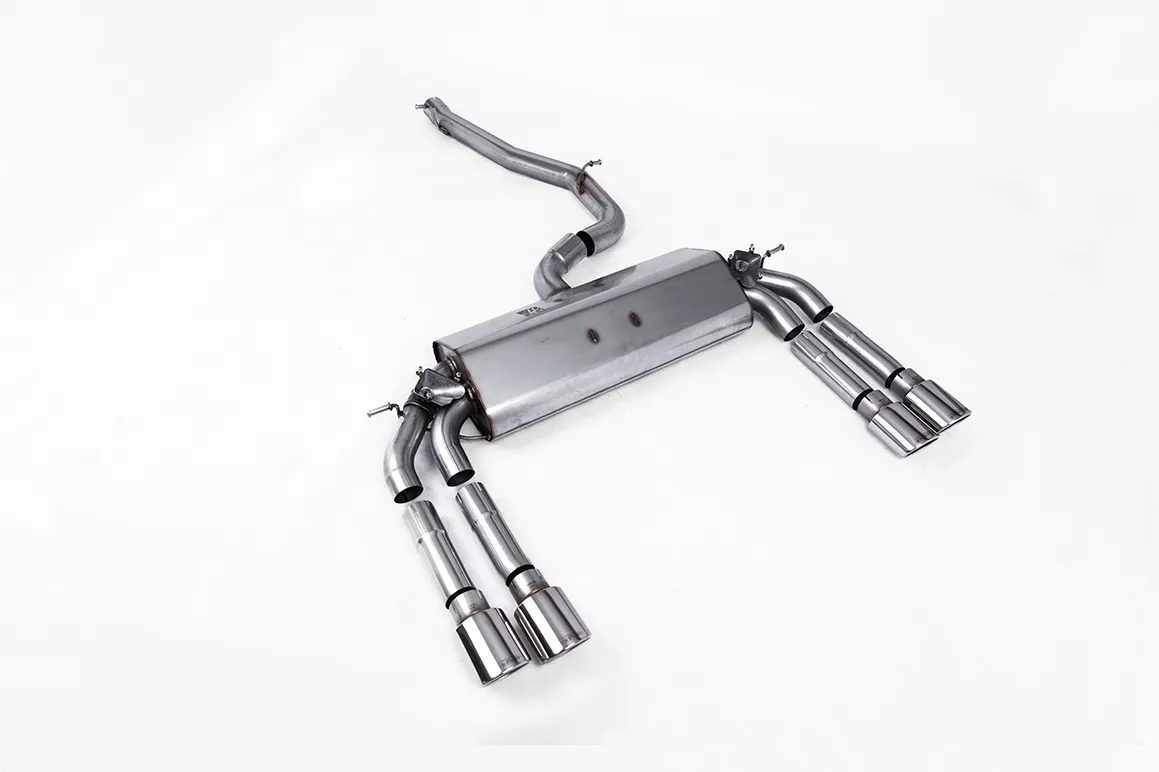 Milltek Cat-back GPF Back – Non-resonated (louder). Quad Oval Polished Tips SSXAU473 – Audi S3 2.0 TFSI quattro Saloon & Cabrio 8V.2 (GPF Equipped Models Only)