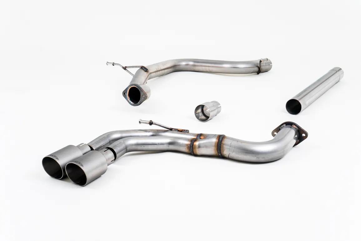 Milltek Cat-back Non-resonated (louder). Titanium Tips SSXAU569 – Audi A3 2.0 TDI 184PS MQB 2WD (3 Door & Sportback Models)