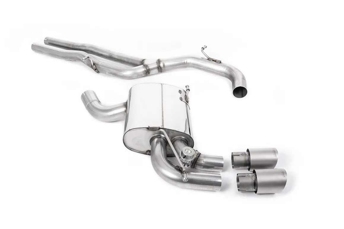 Milltek Cat-back Non-resonated (louder). Titanium Tips SSXAU572 – Audi RS3 Sportback S tronic (8P)