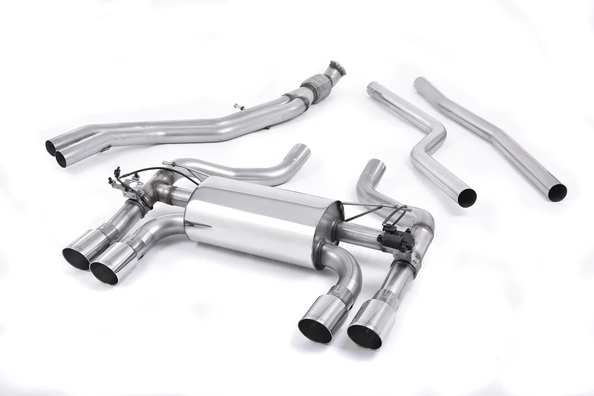 Milltek Cat-back Hollowtek Twin Valved system with Polished GT-90 Trim. EC Approved SSXBM1033 – BMW 2 Series M2 Coupé (F87)