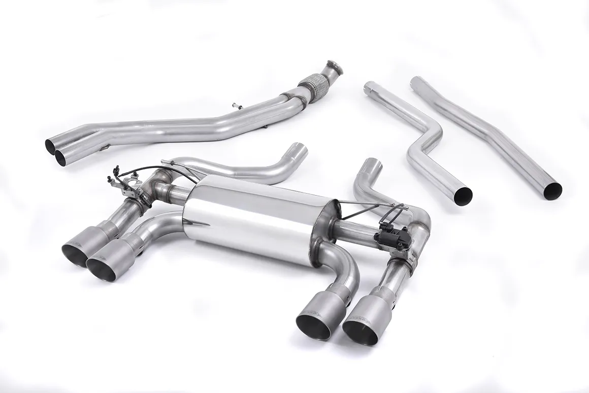 Milltek Cat-back Hollowtek Twin Valved system with Titanium GT-90 Trim. EC Approved SSXBM1035 – BMW 2 Series M2 Coupé (F87)