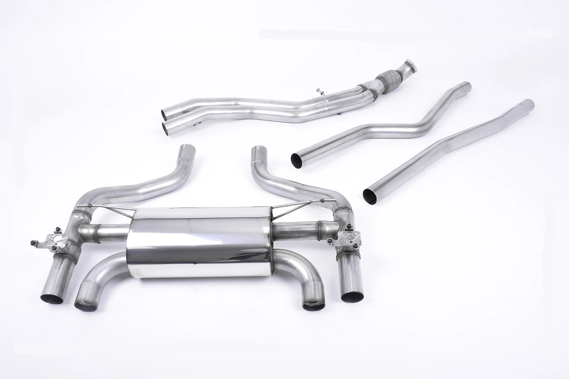 Milltek Cat-back Hollowtek Twin Valved system with Carbon Jet-90 Trim. EC Approved SSXBM1061 – BMW 2 Series M2 Coupé (F87)