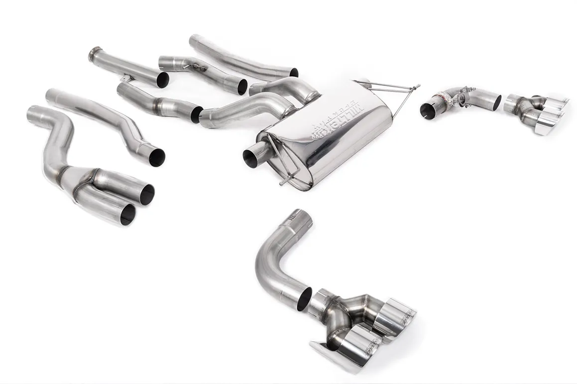 Milltek Cat-back OPF/GPF Bypass with Quad GT-100 Polished Trim SSXBM1223 – BMW 2 Series M240i Coupé (G42 XDrive OPF/GPF Models Only)