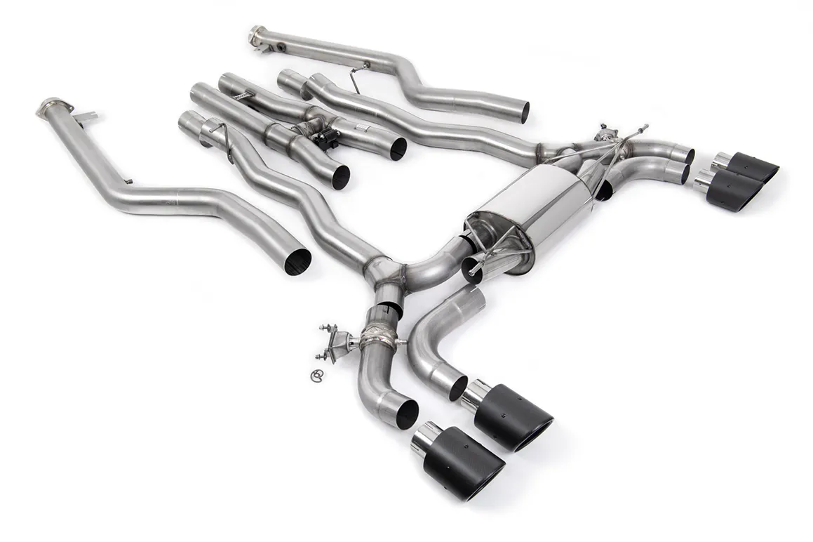 Milltek Cat-back System inc. OPF/GPF Bypass with Carbon JET-100 Trim SSXBM1231 – BMW 5 Series M5 & M5 Competition 4.4l Twin Turbo F90 LCI (OPF/GPF Equipped Cars)
