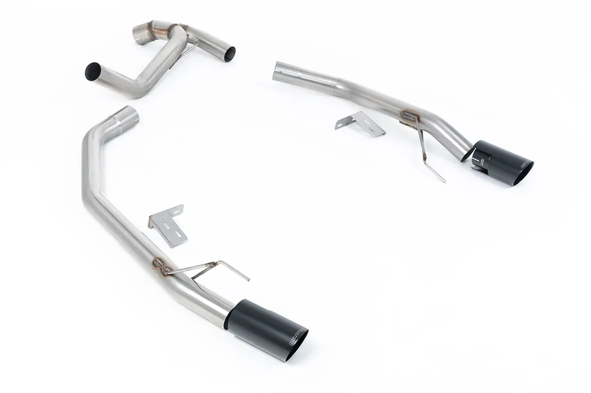 Milltek Axle Back Twin Outlet (Ranger Raptor Style) with Premium GT-90 (Hidden Clamp) Cerakote Black Tips SSXFD442 – Ford Ranger 2.0TDCI 205PS Bi-Turbo Diesel