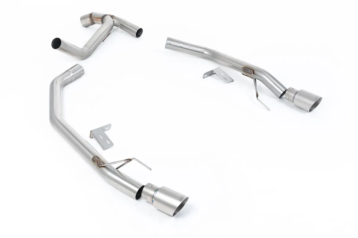 Milltek Axle Back Twin Outlet (Ranger Raptor Style) with GT-90 Brushed Titanium Tips SSXFD445 – Ford Ranger 2.0TDCI 205PS Bi-Turbo Diesel