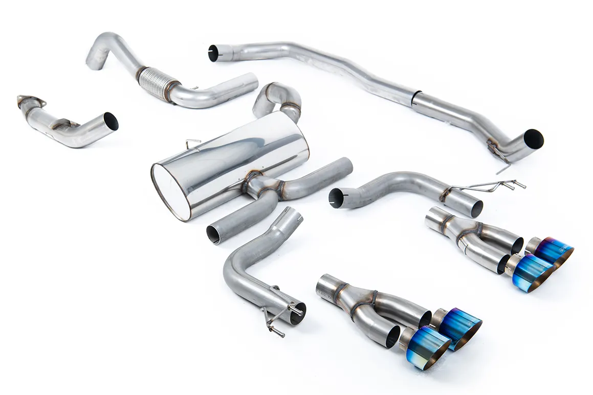 Milltek Cat-back Race System. Burnt Titanium Tips SSXHO233 – Honda / Acura Civic Type R FK2 Turbocharged 2.0 litre i-VTEC (RHD models only)