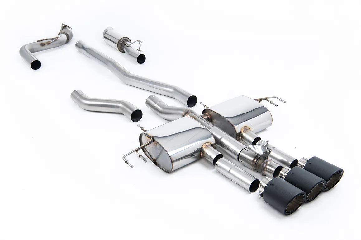 Milltek Cat-back Part-Resonated (Mid Volume Level) with 3 x JET-115 Carbon Trim SSXHO319 – Honda / Acura Integra Type S (DE5) 2.0 Turbo 320hp