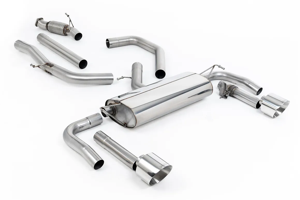 Milltek Cat-back Non Resonated Valved with GT-139 Polished Trim SSXHY191 – Hyundai / Kia Elantra N 2.0L Turbo 275hp (Non-OPF/GPF Models Only)