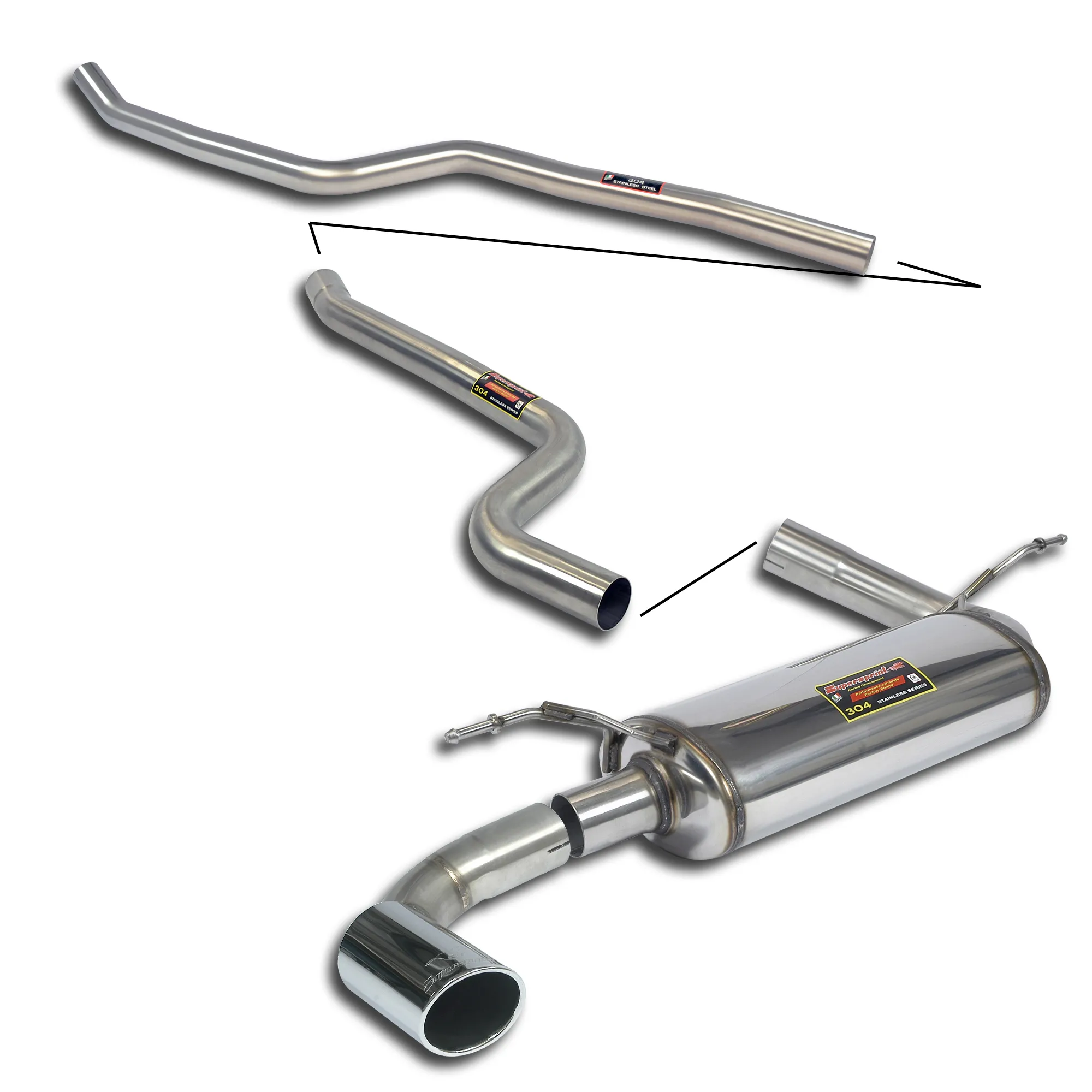 SUPERSPRINT SPORT&SOUND PACK BMW F20 – F21 114I 1.6T (4 CYL./ N13 – 102 CV) 2011 – 2014