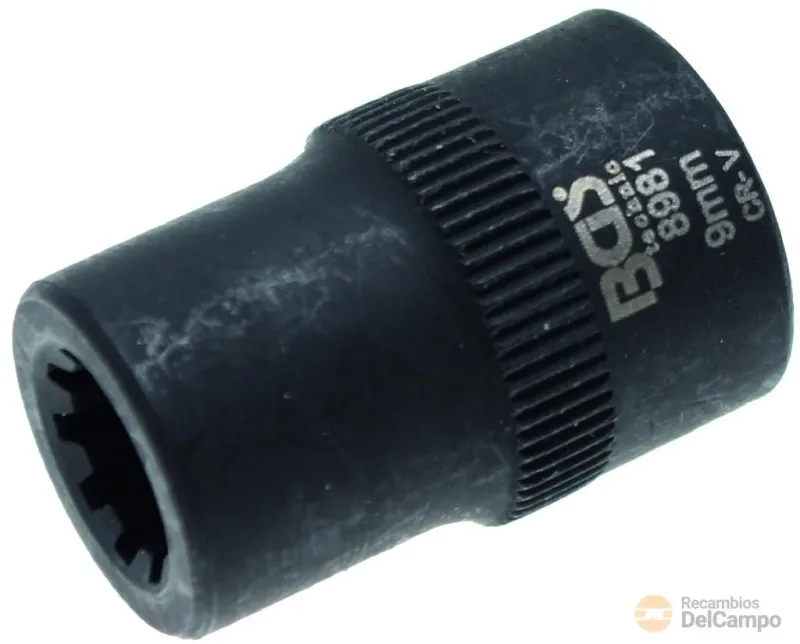Vaso corto 3/8" 9 mm. x 10 pt. para sustitución de pastillas de freno de porsche - vw touareg - audi q7