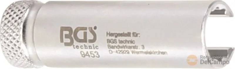 Vaso largo 1/4" bihex. abierto 10 x 50 mm. para conector de presión de vacío para el turbocompresor vag