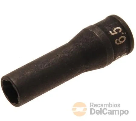 Vaso largo 1/4" impacto en espiral, 6,5 mm., para sustitución de electrodo de calentador de bujia diesel