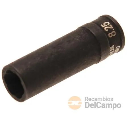 Vaso largo 1/4" impacto en espiral, 8,25 mm., para sustitución de calentador de bujia diesel