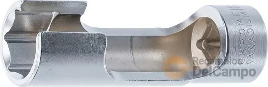 Vaso largo especial 3/8" hex. ranurado 19 x 80 mm., para sustitución de sensor de temperatura con cable, interruptor termico y otros componentes