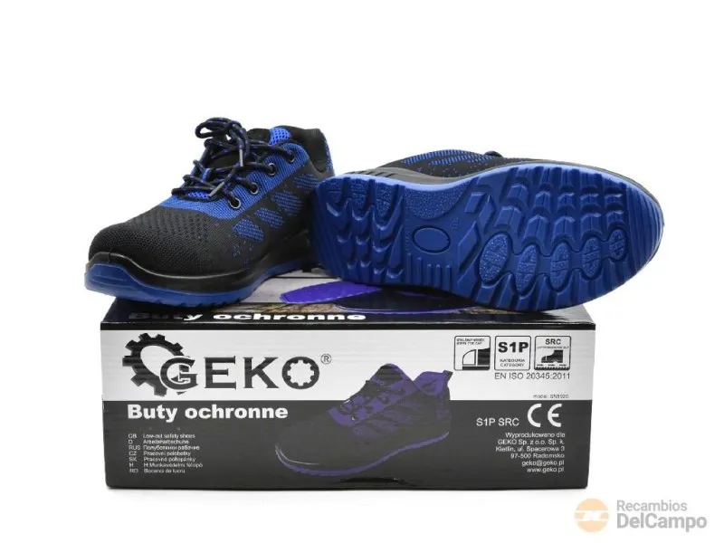 Zapato de seguridad modelo 5 de tela perforada, s1p src, talla 46 conforme en iso 20345-2011