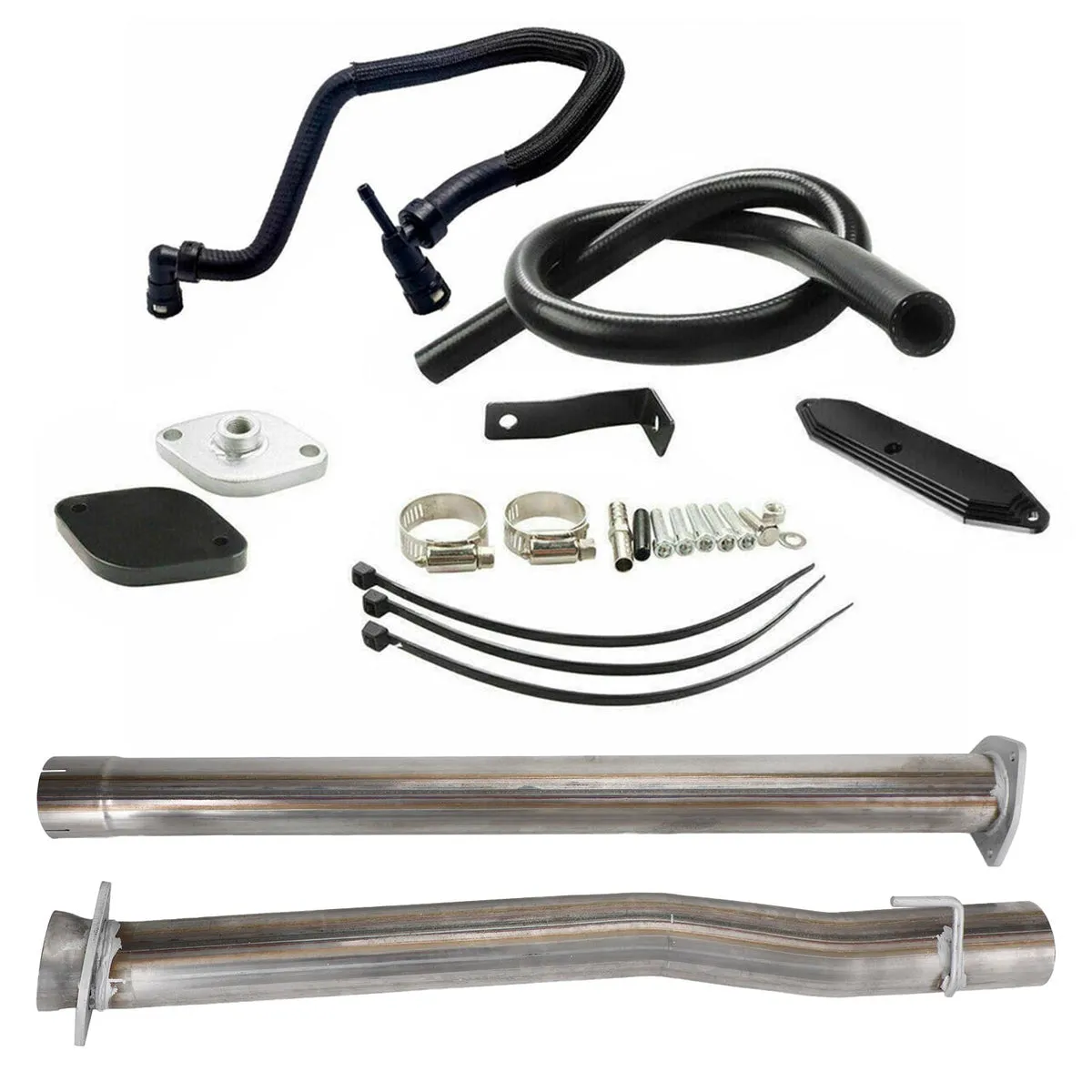 11-23 Ford F250 F350 F450 6.7L Diésel Super Duty 4" Silenciador Tubo de escape + Kit EGR + Línea de refrigerante Super Duty