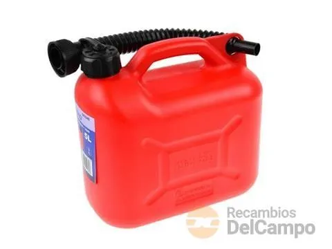 @ bidon de plástico 5 l. para hidrocarburos, rojo. conforme si 1982/630