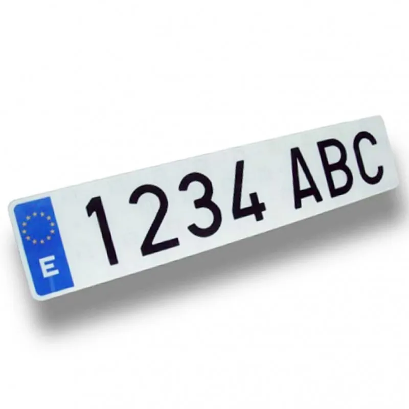Matrícula acrílica barata homologada para coche (tamaño estándar)